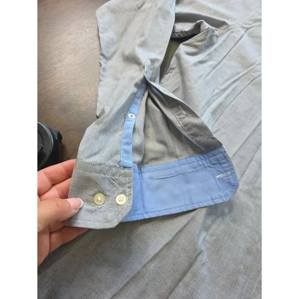 Banana Republic Shirt Mens XL Grant Fit‎ Blue Long Sleeve Button 100% Cotton